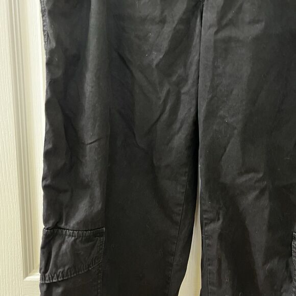 MASON’S Woman Rites Black Cropped Cargo Pants Italy Cotton Woman's Size 48 US 12 - Picture 8 of 16